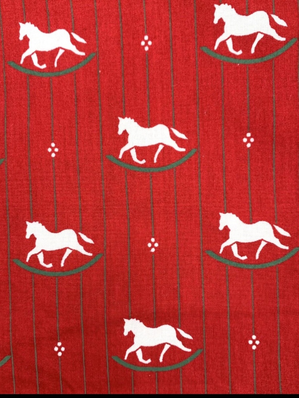 Vintage Hoffman California Fabric Country Stencil Prints Rocking Horse 92"Lx43"W